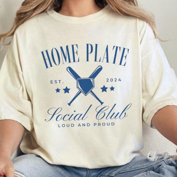 Other - Baseball Mom Shirt Home Plate Social Club_ Tee Luxe Country Club Shirt
